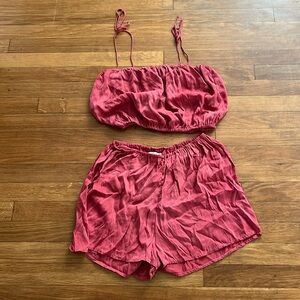 Honeydove Vintage Silk Set (Tank and Shorts)
